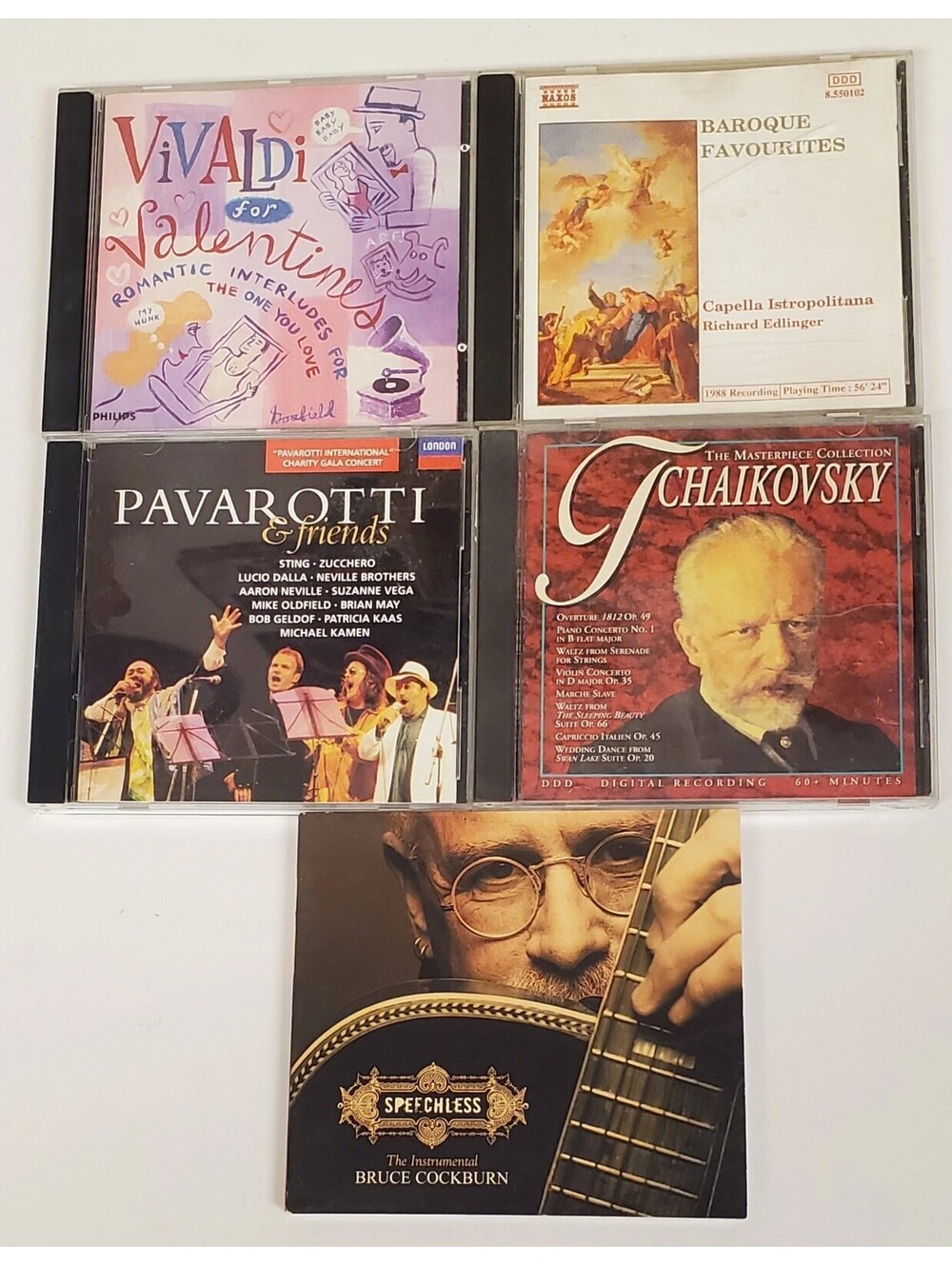 5 Classical and Vocal Music CD Collection - Vivaldi, Baroque, Pavarotti+ VG